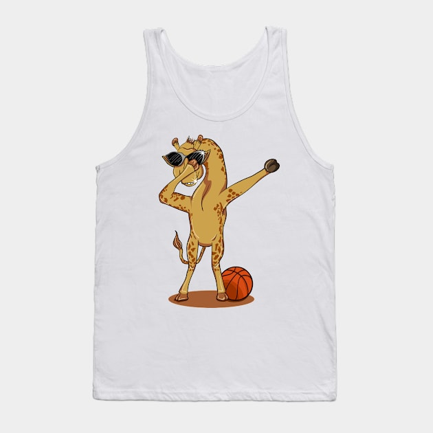 'Dabbing Giraffe Basketball' Funny Dabbing Gift Tank Top by ourwackyhome